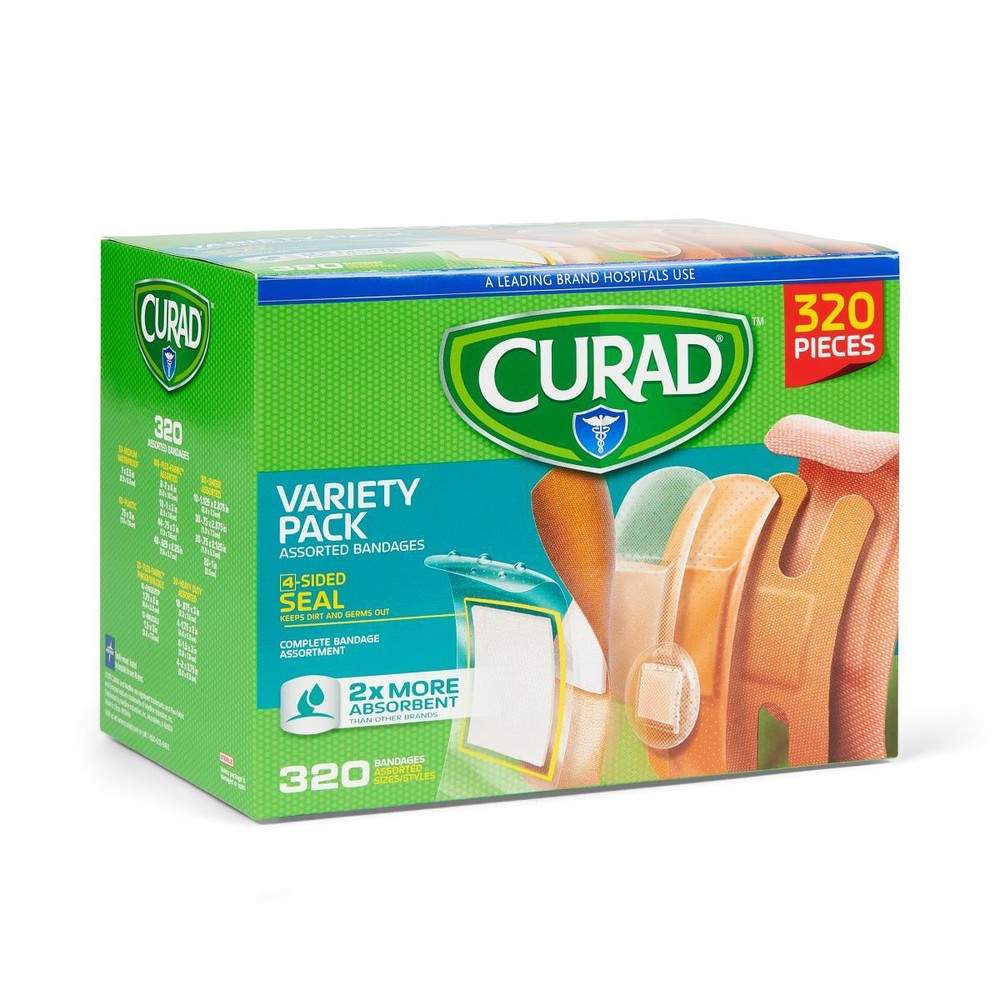 CURAD Variety Pack Assorted Bandages, Box
