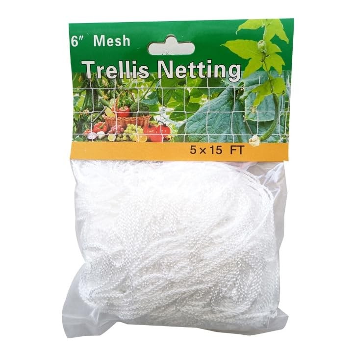 Trellis Netting5 x 15FT, 5 x 30FT,Polyester Plant 5*15ft, white