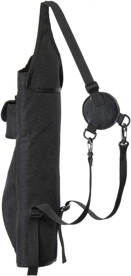TOPARCHERY Archery Back Canvas Arrow Quiver Holder Shoulder Black