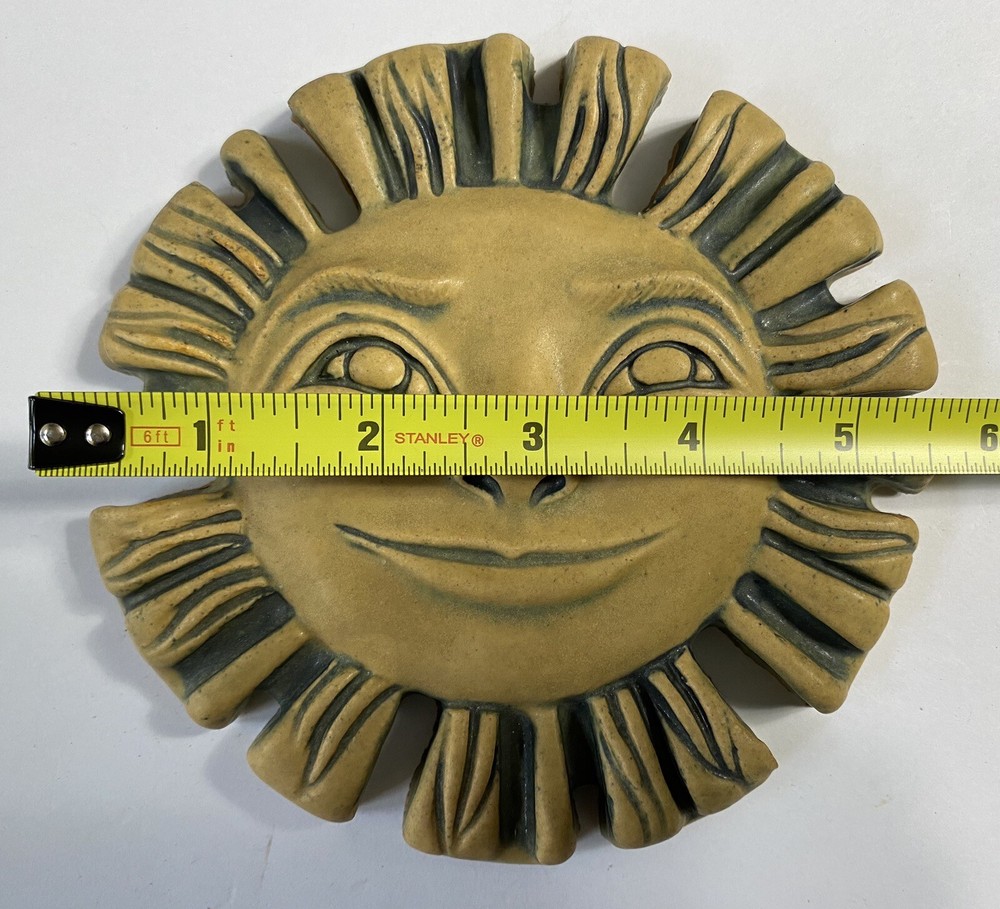 Sun Face Stoneware Tile by Gretchen Kramp *defect* See Photos & Description