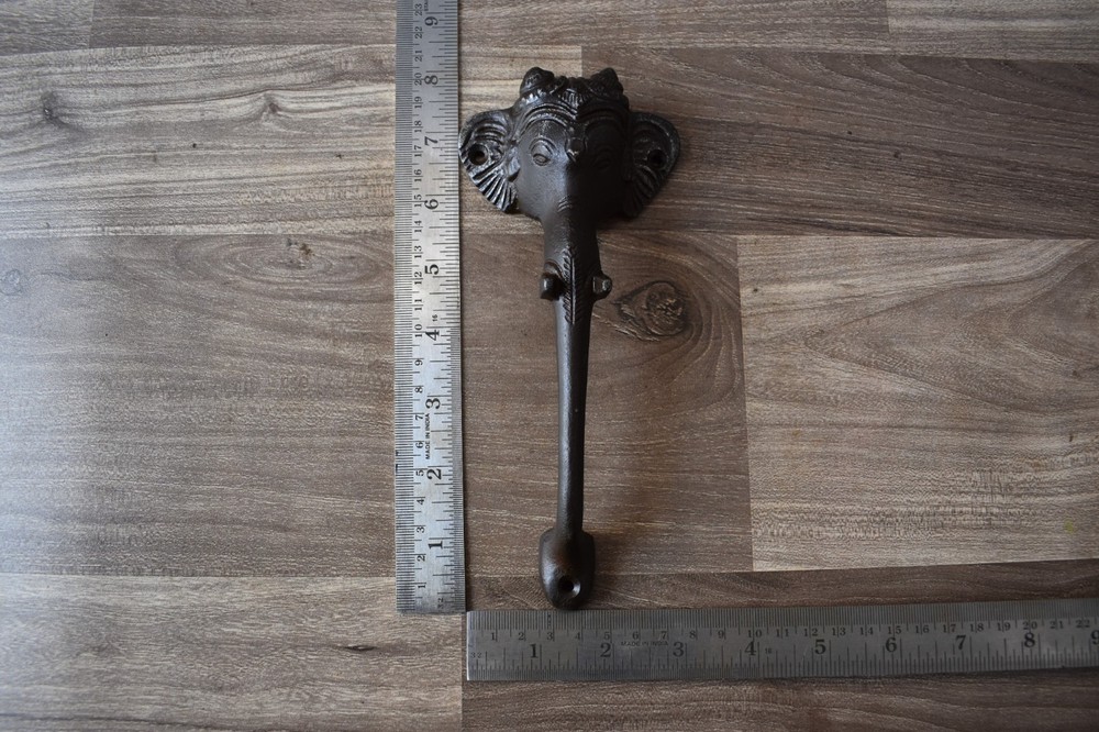 Lord Ganesha Door Cupboard Cabinet Handle Puller Ganesh Iron Decor rustic 2 pic
