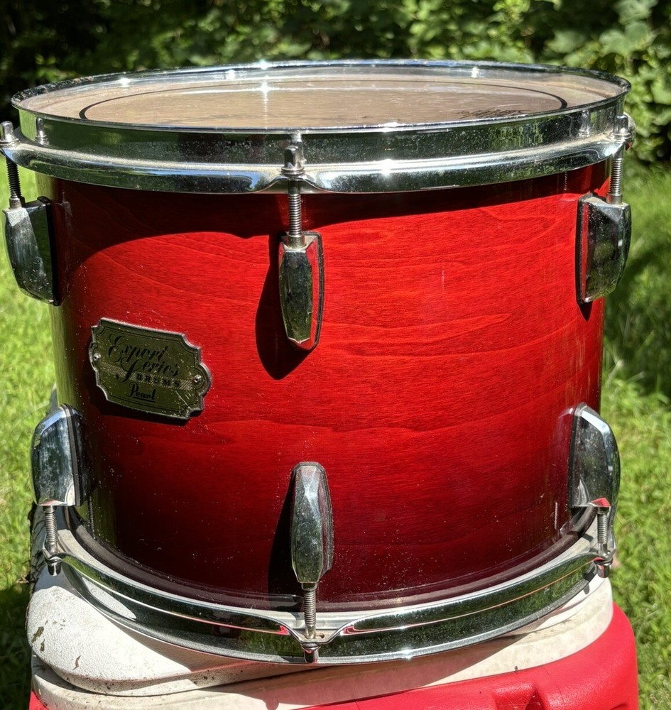 Pearl Export Transparent Ruby Red Fade 12 Rack Drum