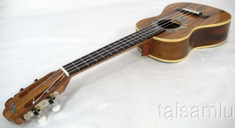 Solid Acacia Koa Tenor Ukulele,Sun abalone rosette,hard case,HUA537
