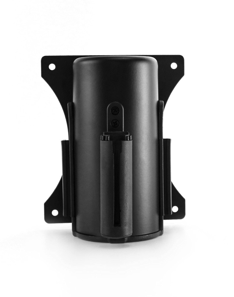 QWORK Wall Mounted Retractable Belt Barrier, Crowd Control 10', Black