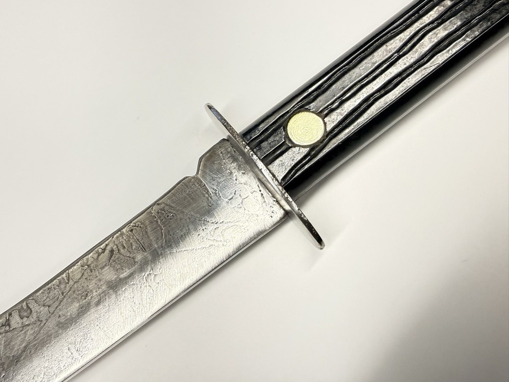 VINTAGE 9” HUNTING KNIFE /BRASS RIVETS