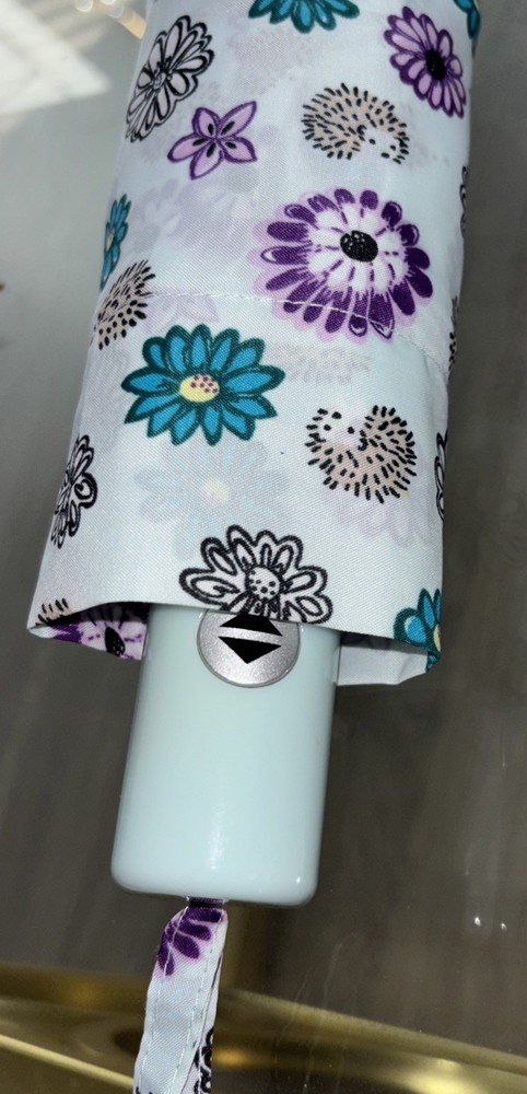 Vera Bradley Umbrella One Touch Automatic Open Folding Penelope the Hedgehog NWT