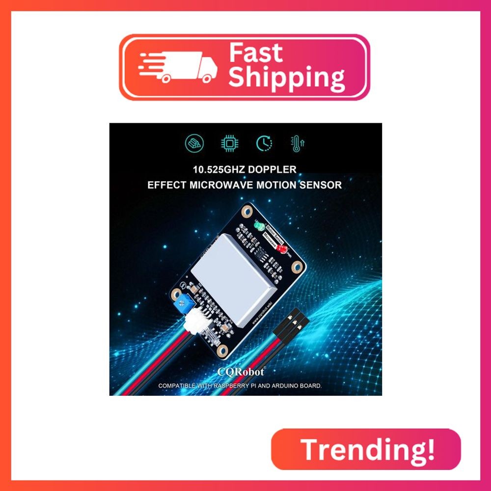 CQRobot 10.525GHz Doppler Effect Microwave Motion Sensor Compatible with Raspber