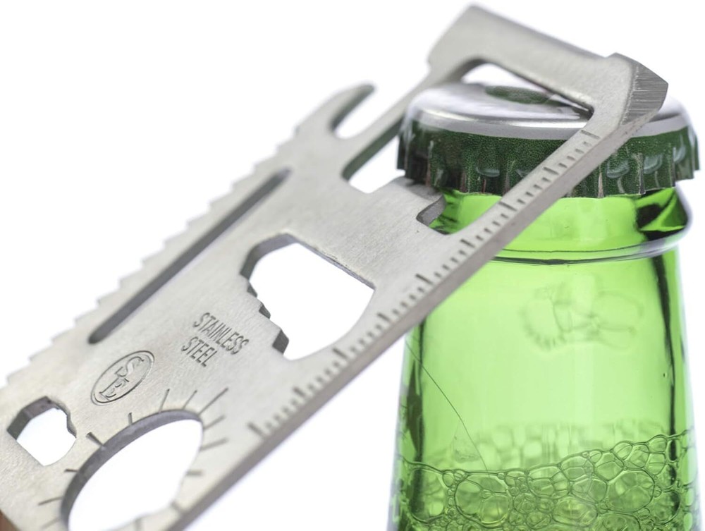 11-Function Stainless Steel Survival Pocket Tool – Credit Card Size + Case