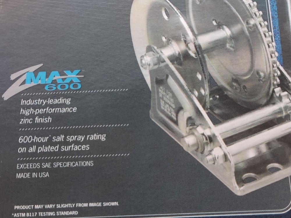 Fulton Single Speed Ratchet Type 1300 Pd. Trailer Winch. Can Use Rope Or Strap.