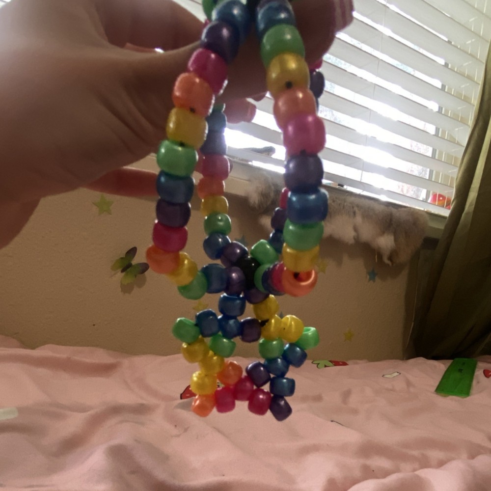 Handmade Rainbow Essa Kandi star harness!