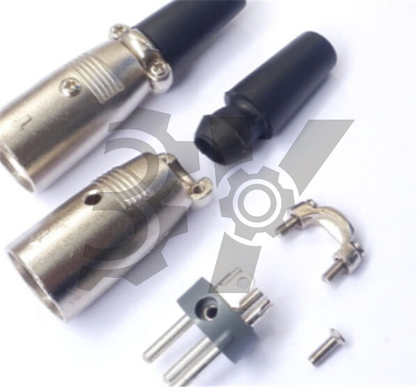 1PCS XLR Male 3-pin Plug MicrophPatch Connector NEW