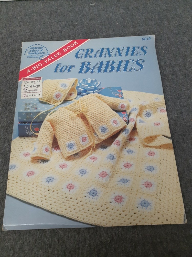 Grannies for Babies ~ Jacket Bonnet & Afghan crochet pattern leaflet