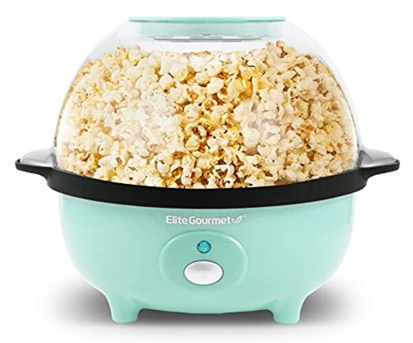 Automatic Stirring Popcorn Maker Popper, Electric Hot Oil Popcorn Machine Mint