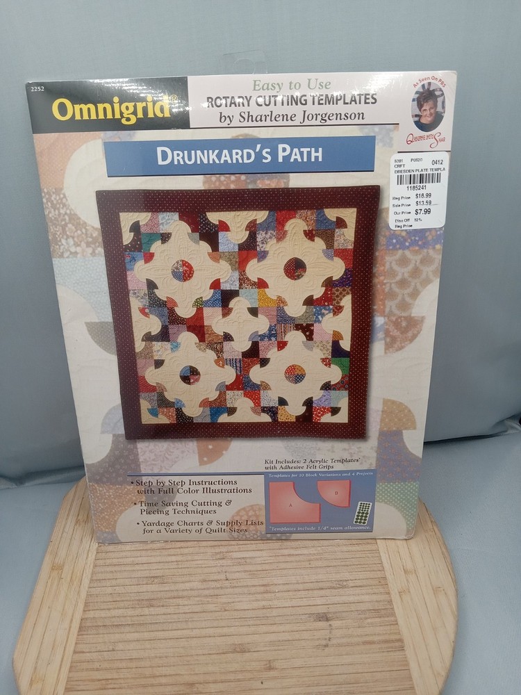 Omnigrid Drunkards Path Rotary Cutting Templates With Instructions