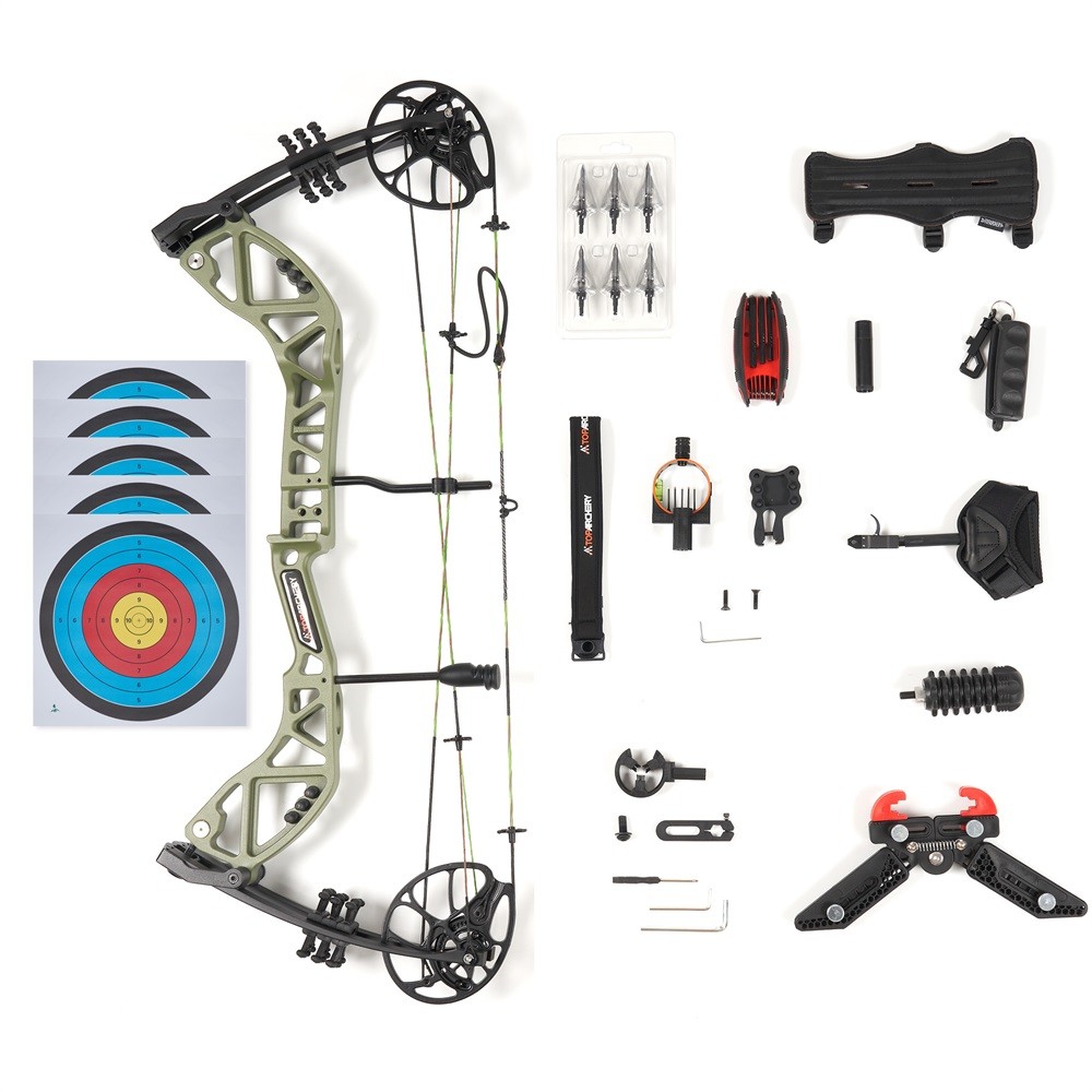 Compound Bow Kit 30-70lbs Adjustable Archery Bow Sight Hunting Arrows Target RH