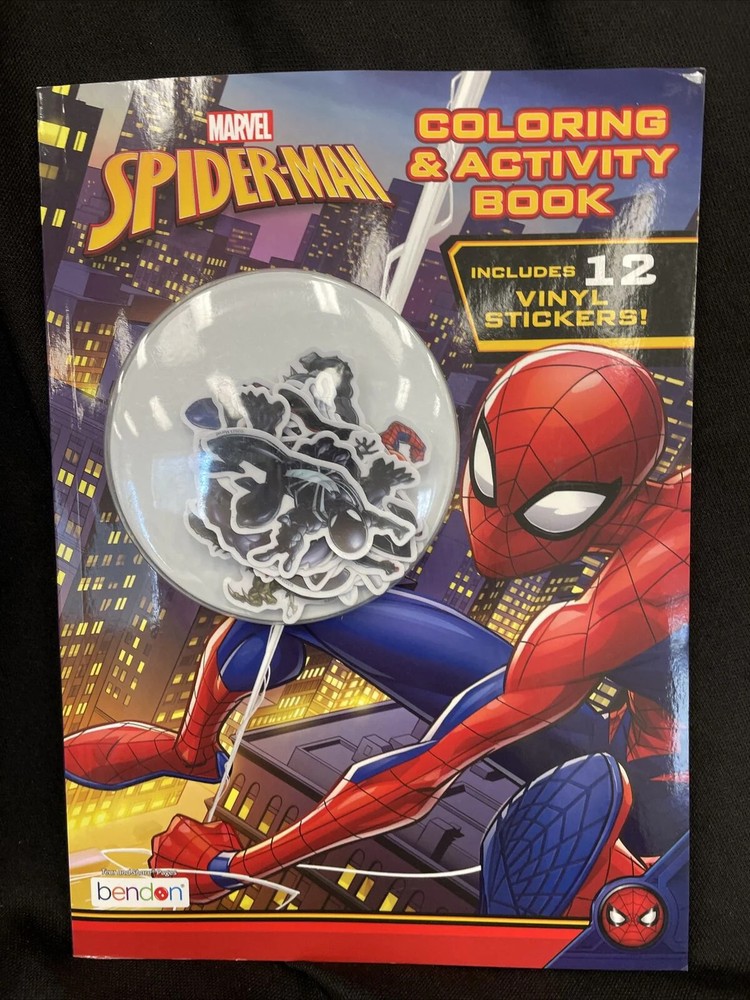 Marvel Spider-Man Activity Book with 12 Vinyl Stickers