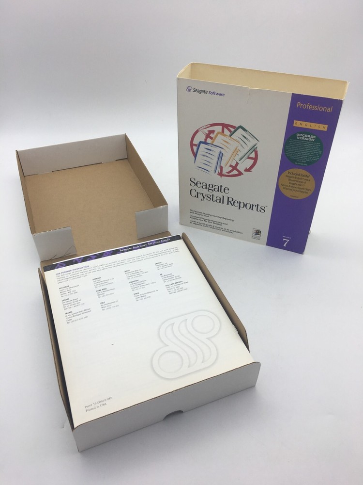 Seagate Software Crystal Reports Professional Upgrade Version 7