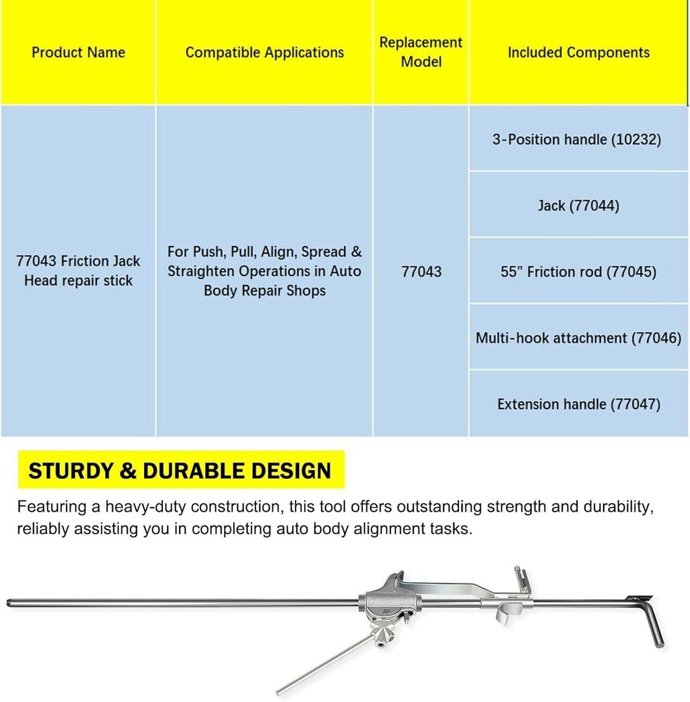 77043 Monkey-On-A-Stick Jack for Push, Pull, Align, Spread Straighten Operations