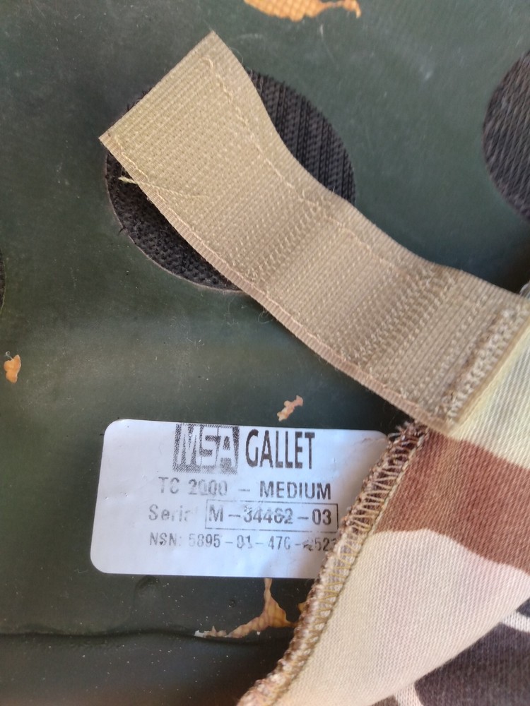 US Military Army MSA ACH Advanced Combat Helmet TC 2000 Size Medium