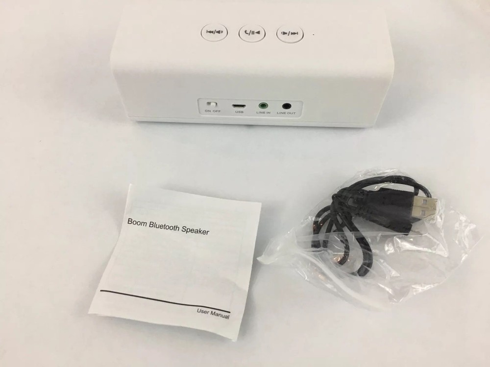 Gameline Boom Bluetooth Wireless Speaker For Mobile Phones White