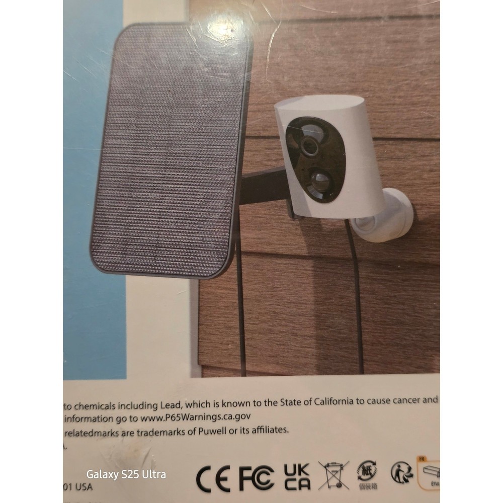Virtavo Solar Panel for Security Cameras – Weather Resistant – Adj. Mount – New