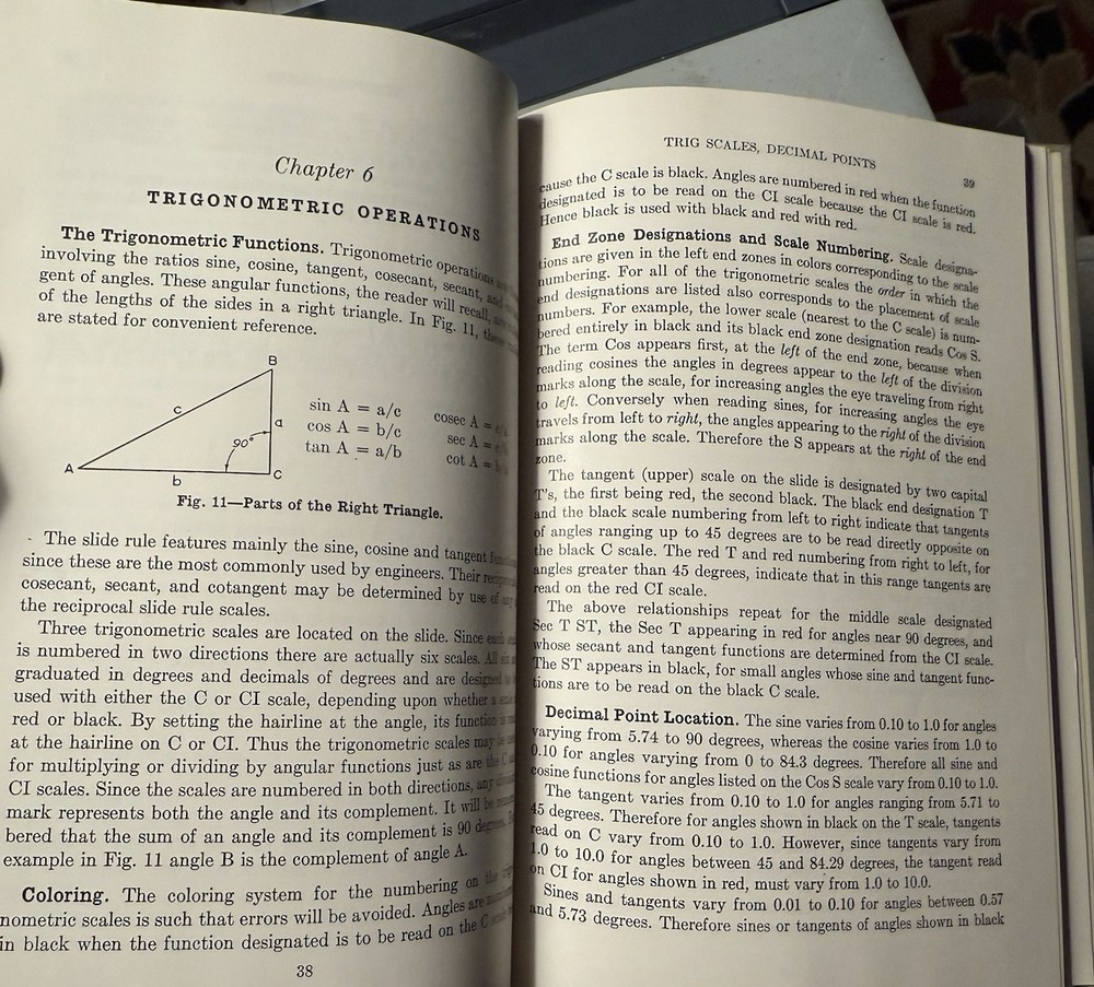 1951 FIRST EDITION VERSALOG SLIDE RULE INSTRUCTIONS MANUAL ENGINEERING 24