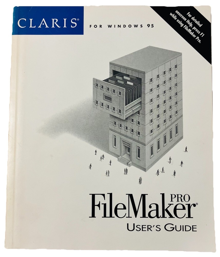 Claris FileMaker Pro User Guide Windows 95 Vintage Manual Software Reference PB