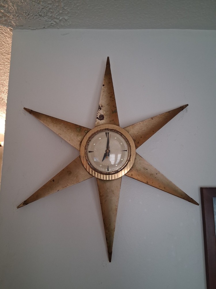 Bilt-Rite #256 atomic starburst wall clock for repair