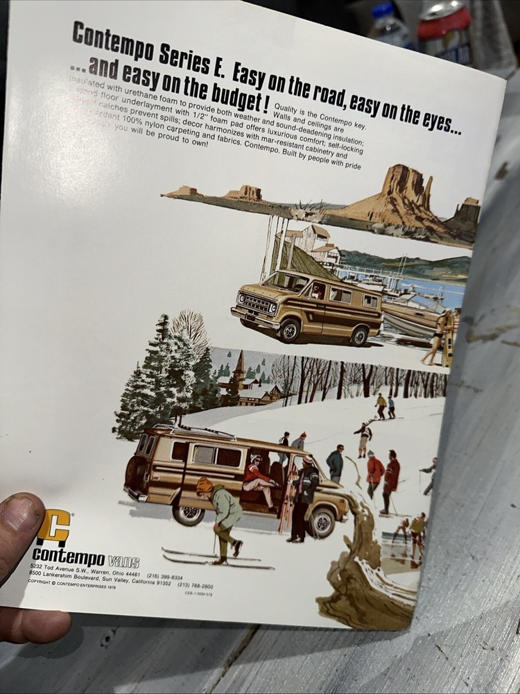 Contempo Van Sales Brochure series E 1978 Original Copy
