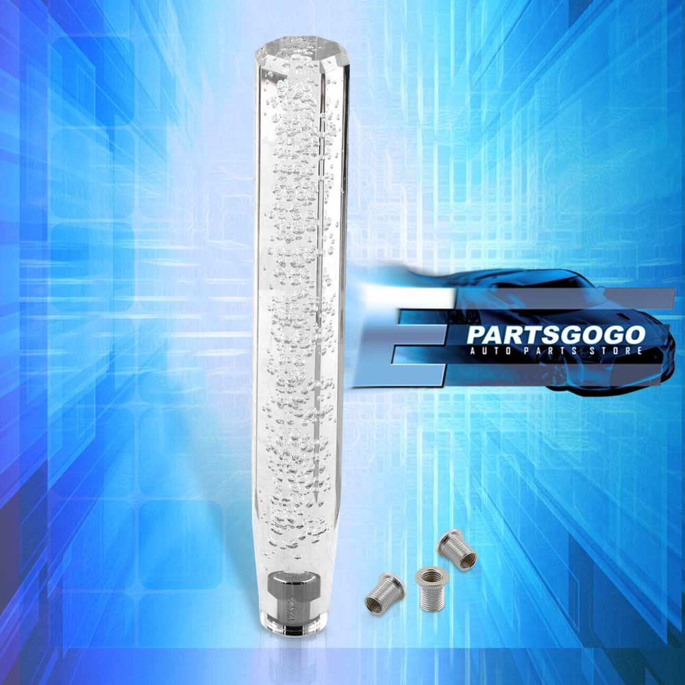 Universal M8 M10 M12 Manual Automatic Gear Box 12" Stick Shift Knob Clear Bubble