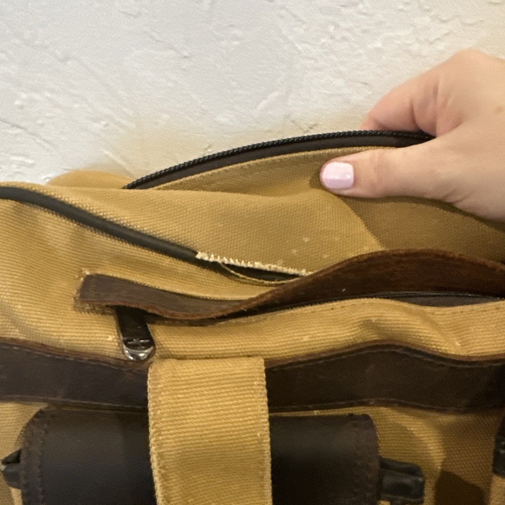 FLIGHT OUTFITTERS Bush Pilot Folio Bag Canvas Leather