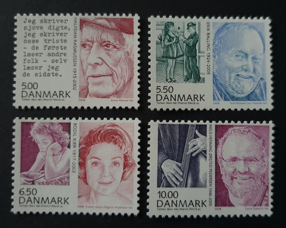2008 DENMARK DANMARK FAMOUS PERSONS VF MNH