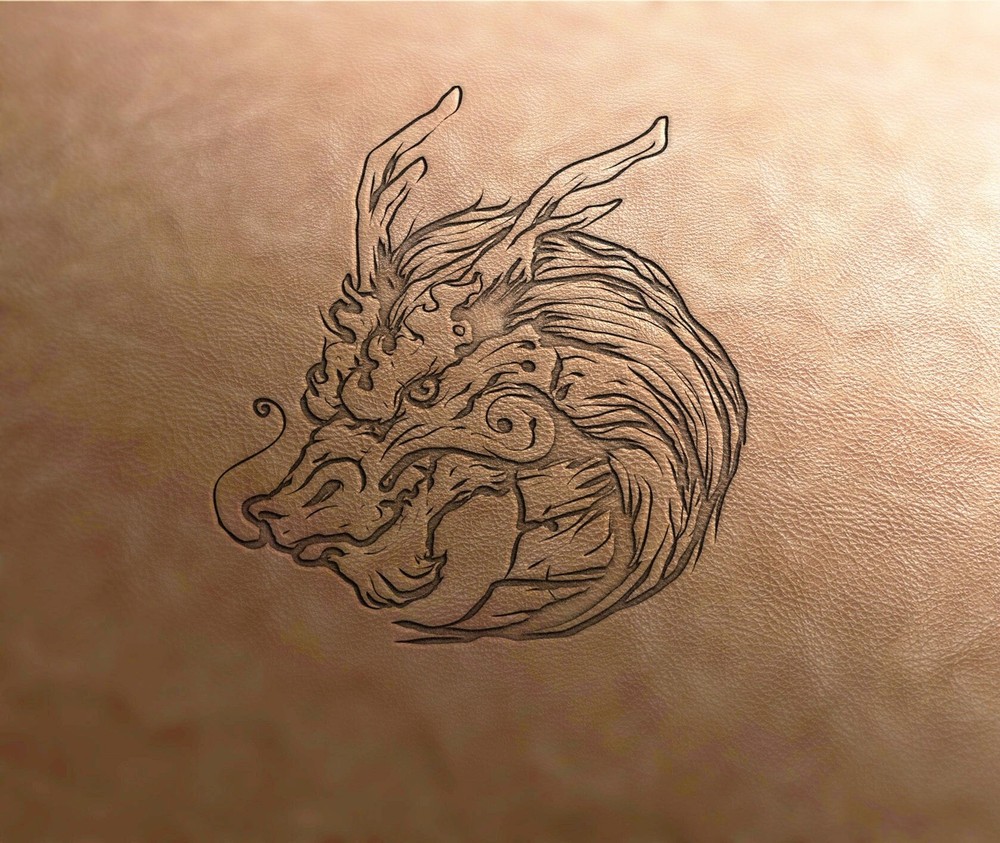 Leather Stamp: dragon stamp - Delrin Material
