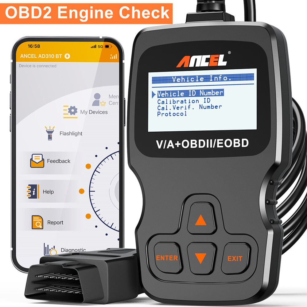 Bluetooth Code Reader Car Engine OBD2 Scanner Battery Test Diagnostic Scan Tool
