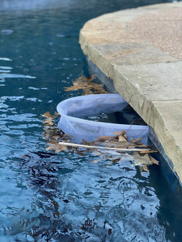 Pool Skimmer Shield Protective Spring Action Net System Leaf Protection