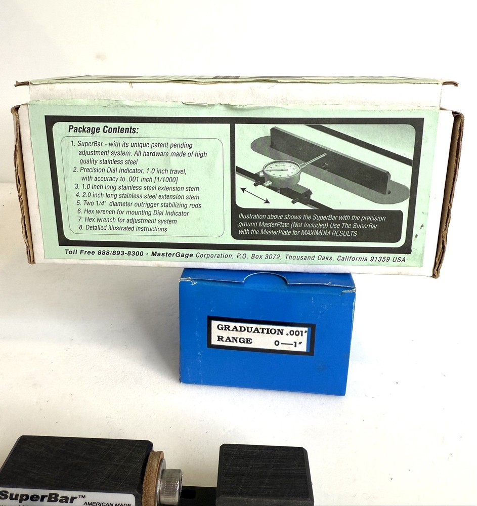 MASTERGAGE SuperBar Table Saw Adjustment System with Dial Indicator New Open Box