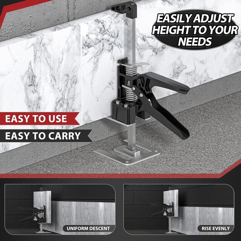 Labor Saving Arm Jack Handle 2 Pack, Construction Jack, Wall Tile Locator, Mu...