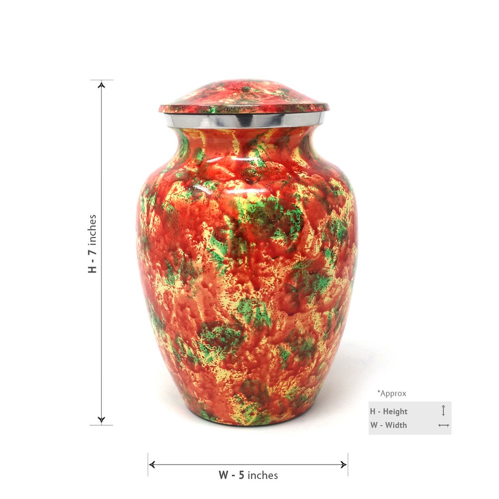 cremation urn Polychromatic medium aluminium for ashes