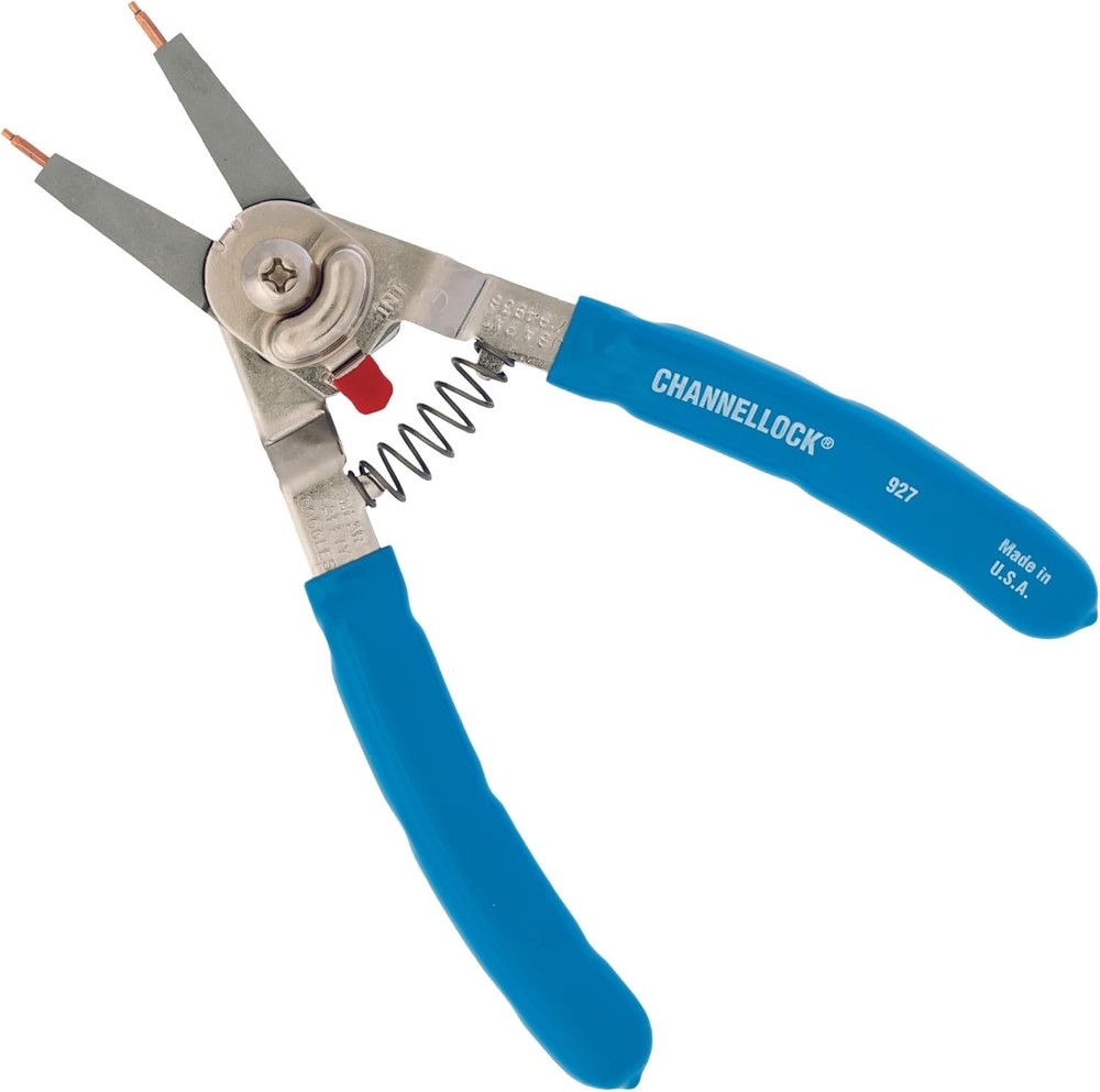 8-Inch Precision Snap Ring Pliers with Interchangeable Tips for Versatile Use