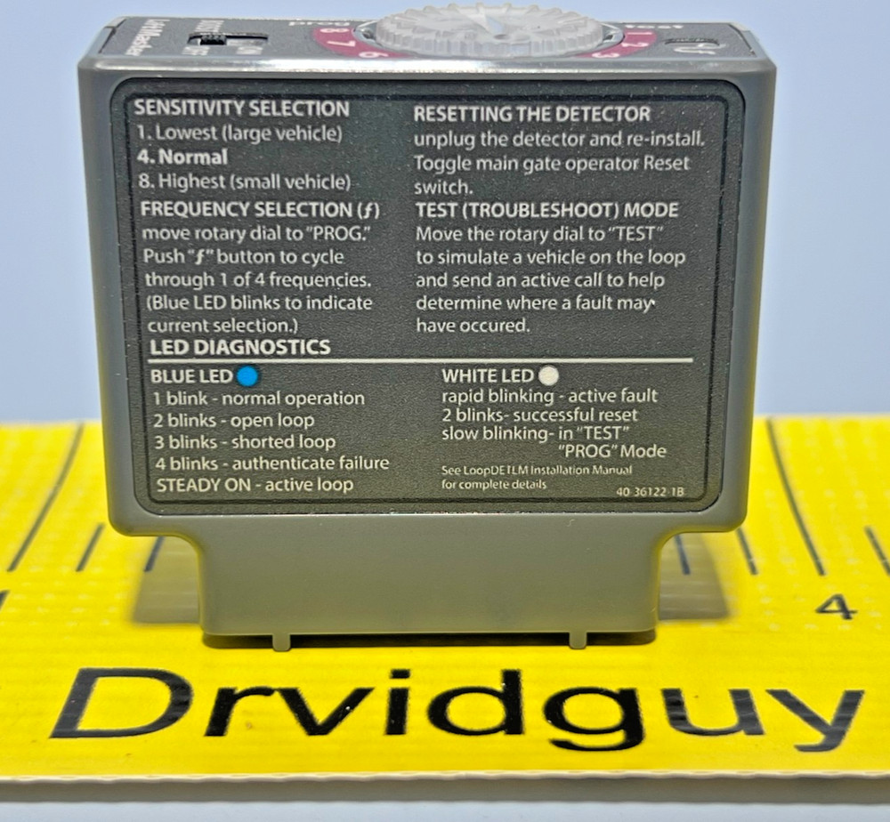 LiftMaster LOOPDETLM Plug-in Loop Detector, REV 4.4