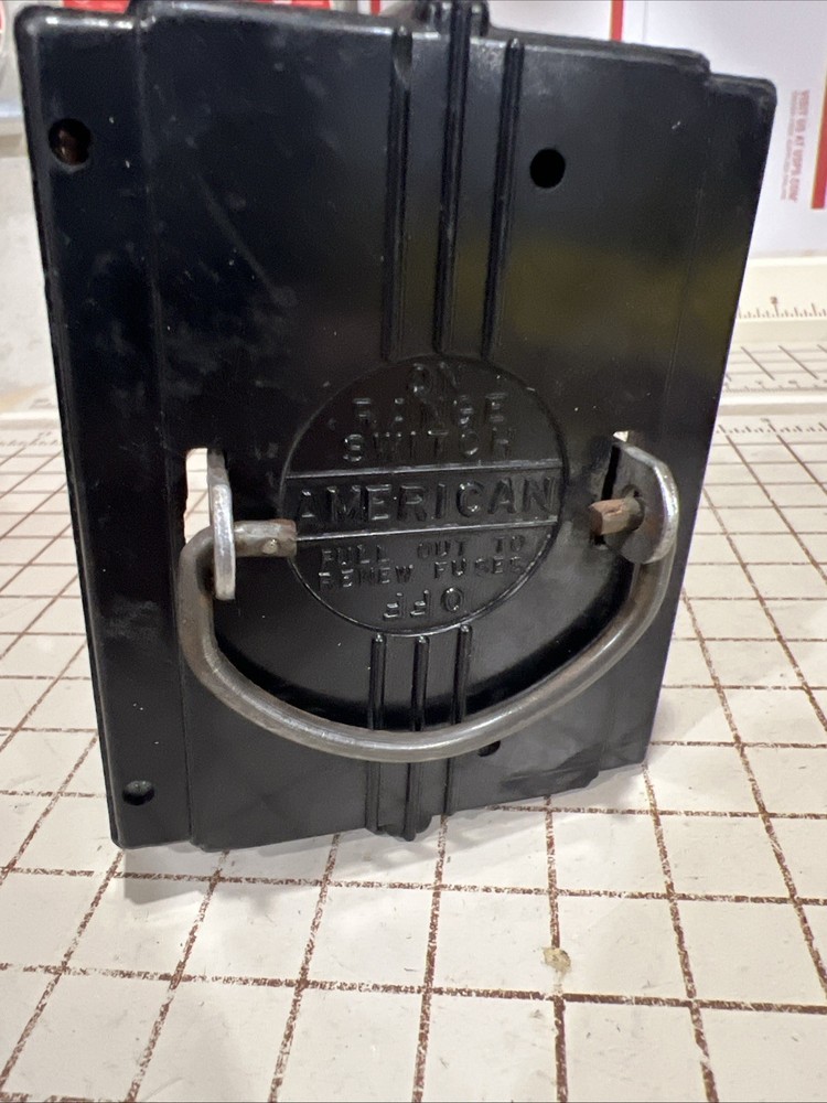 American 60 amp Fuse Holder Pull Out - RANGE STAMPED