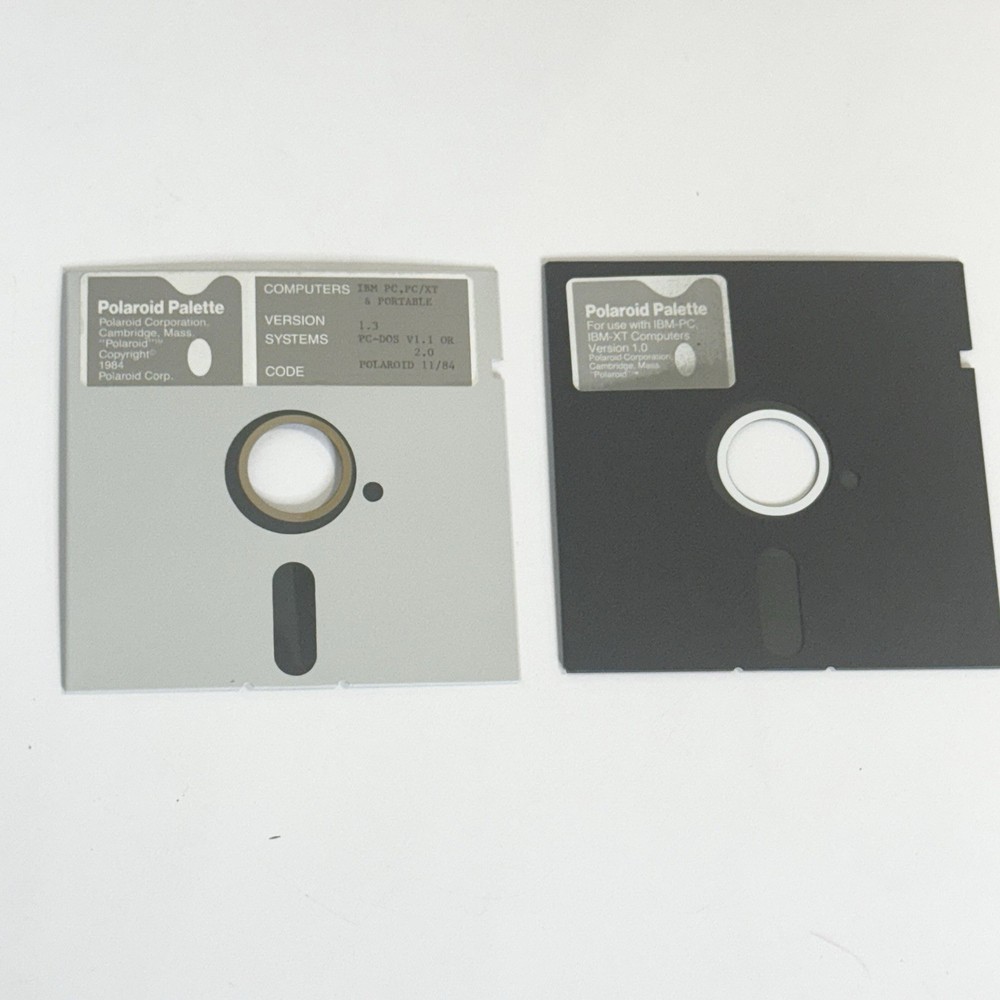 Polaroid Palette IBM PC XT Image Recording System Software 5.25 Disk Vintage