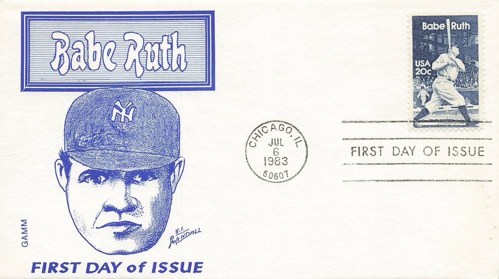 US 2046 FDC Babe Ruth Baseball GAMM