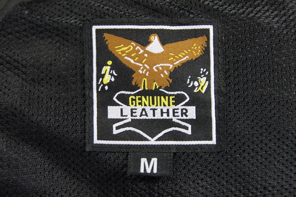 CLASSIC BLACK LEATHER BIKER JACKET 40 INCH CHEST/MEDIUM
