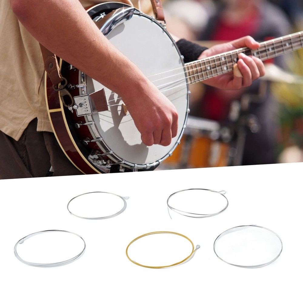 5 String Banjo String Stainless Steel Full Resonance Thick High Notes Strings