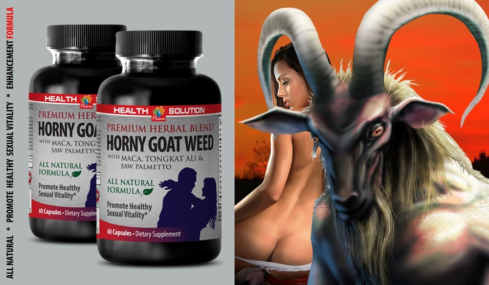 Penis Tablets - HORNY GOAT WEED - Maca Root Powder 2 Bottles 120 Tablets