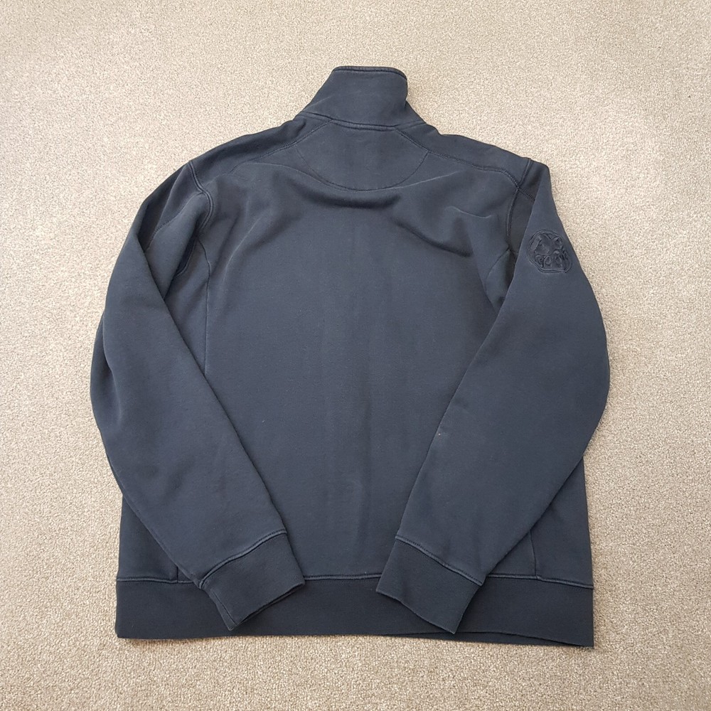 Pretty Green Mens 1/4 Zip Jumper Medium Navy Sweater Pullover Solid Casuals Mod