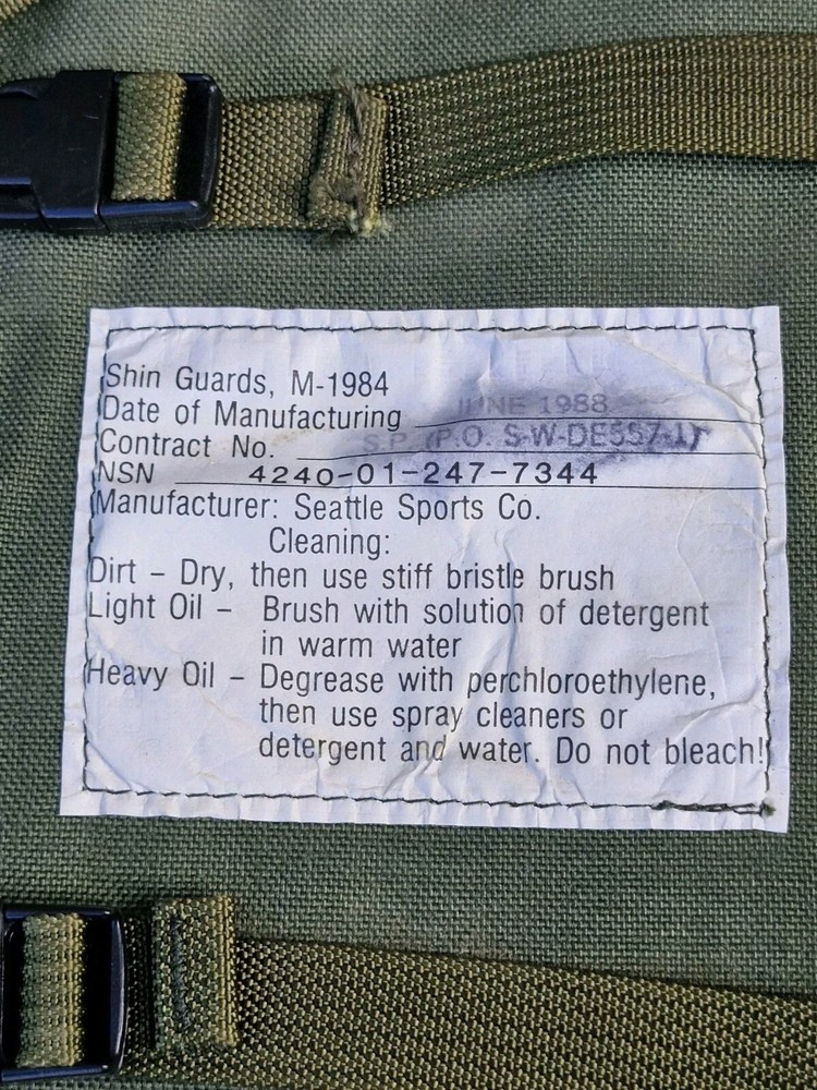 US MILITARY Shin Guards M-1984