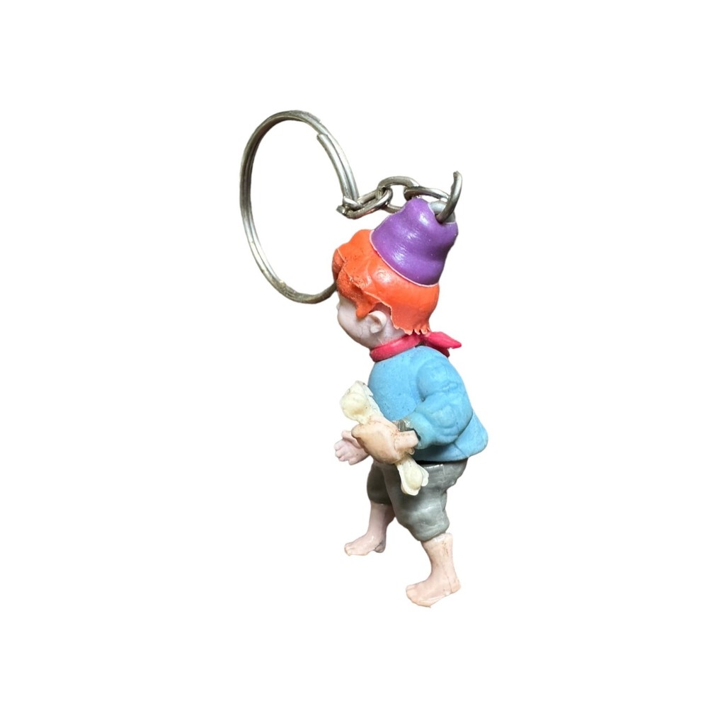 Vintage Keychain - Flinstones Boy with a Bone - Original Xandria Pixie - Labeled