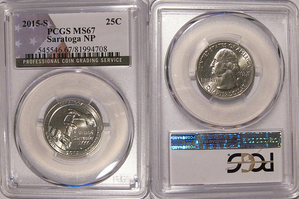 2015 S Saratoga NP Quarter 25c PCGS MS67